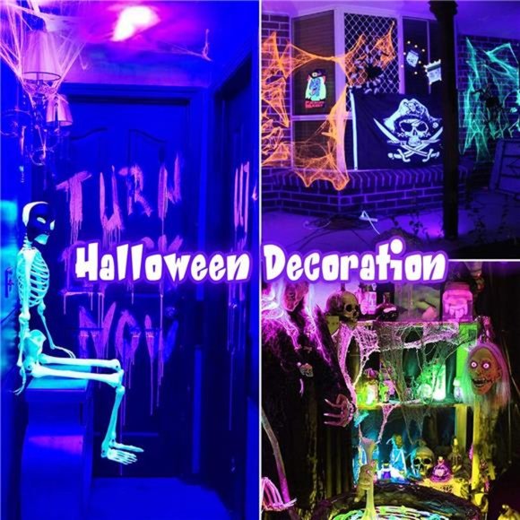 Black Light Bulb, 36W LED Blacklight Bulbs E26 PAR38 Glow in The Dark,395nm LEDs - Picture 7 of 7